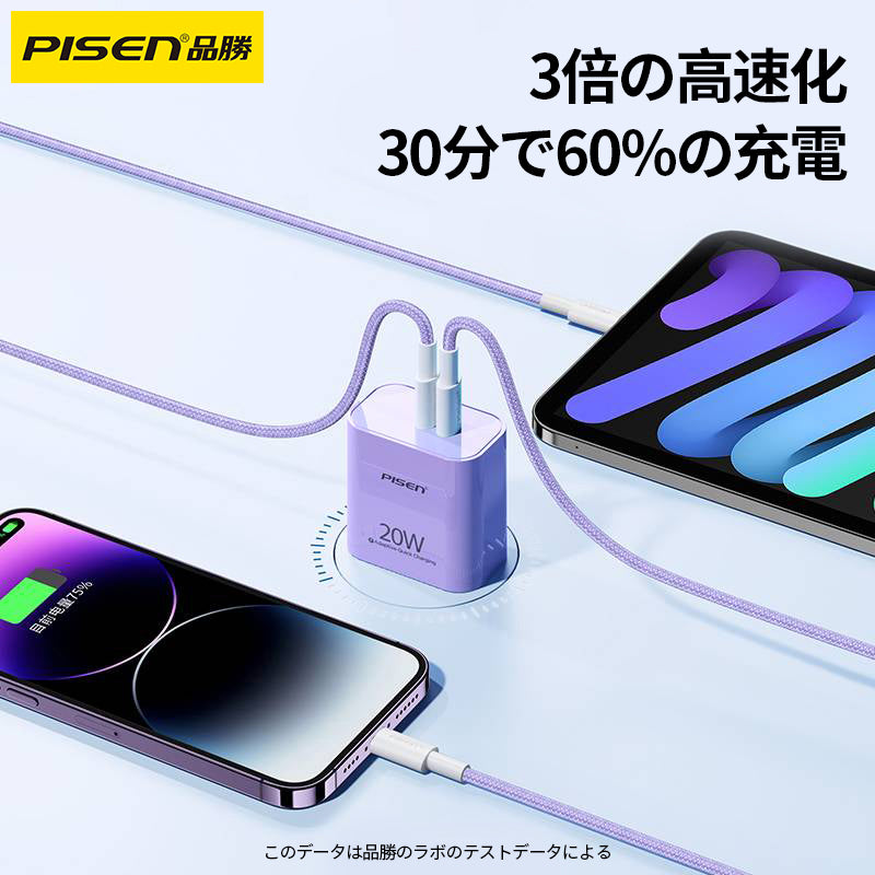 PISEN-PD20W LightningケーブルLT-AL15-1000 (930781)