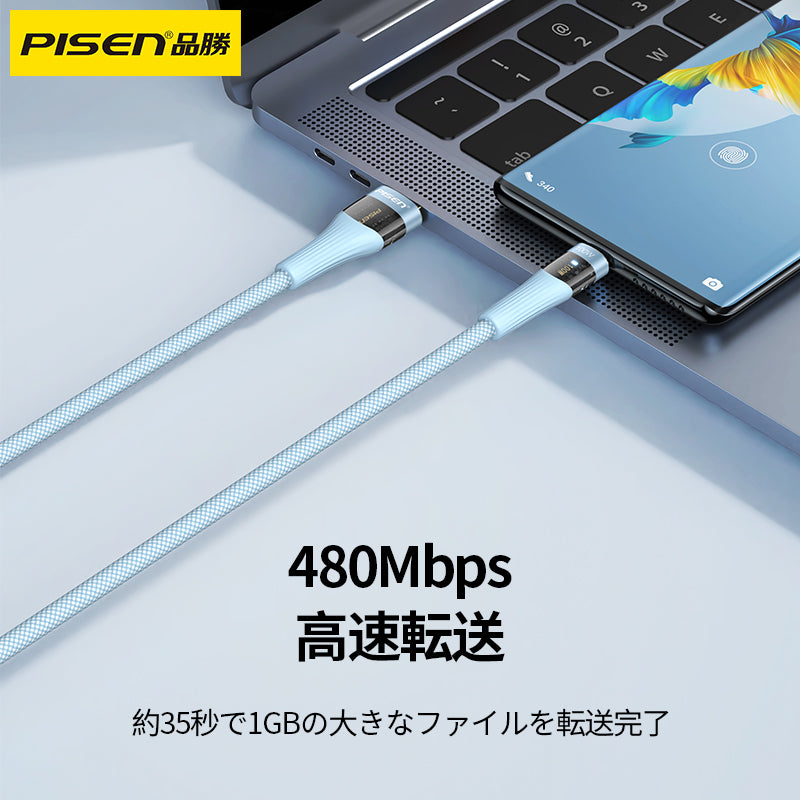 PISEN-A to C 100W充電ケーブルTC-FC15-1200 (945570)