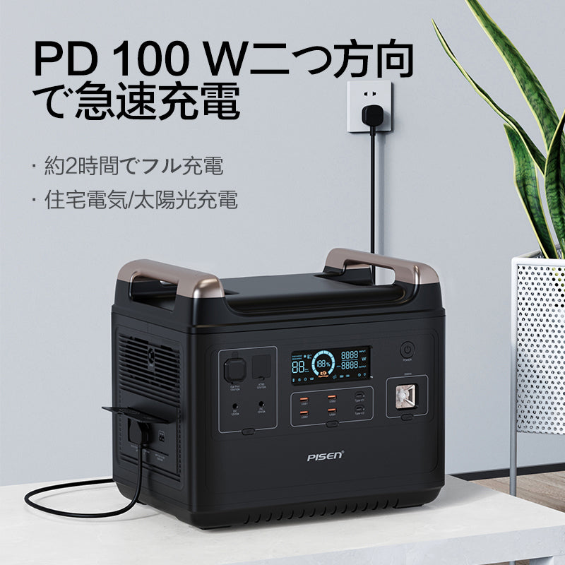 PISEN-WILD2000Wポータブル電源TP-OPS02 (100001)