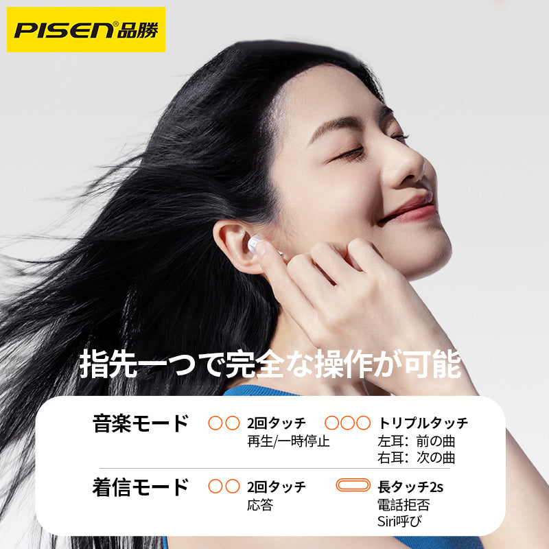 PISEN-TWSワイヤレスイヤホンP1（901269）