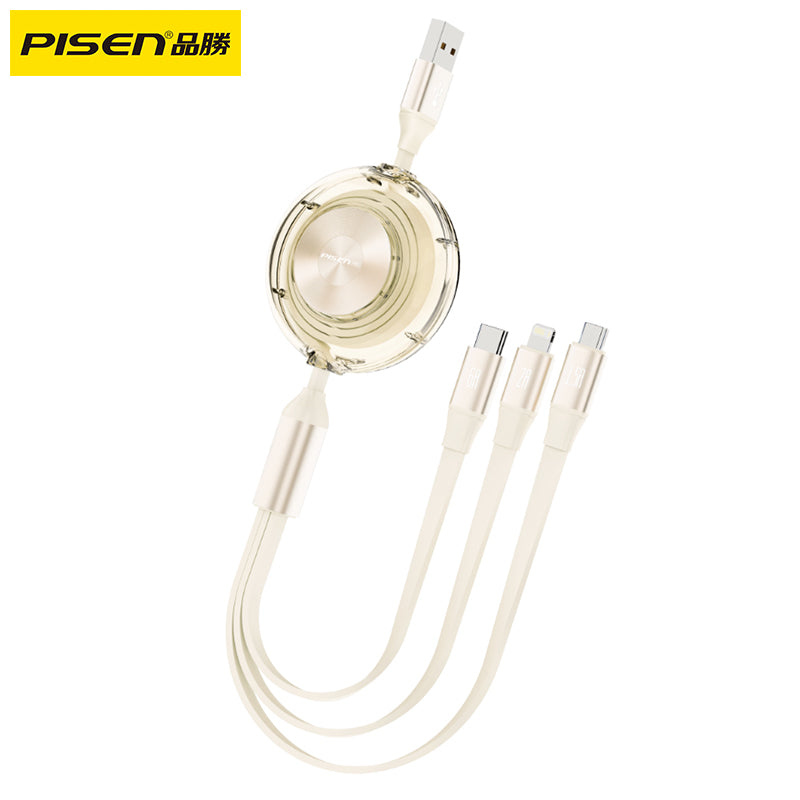 PISEN-3in1急速充電ケーブルLT-AP49-1200（57240）