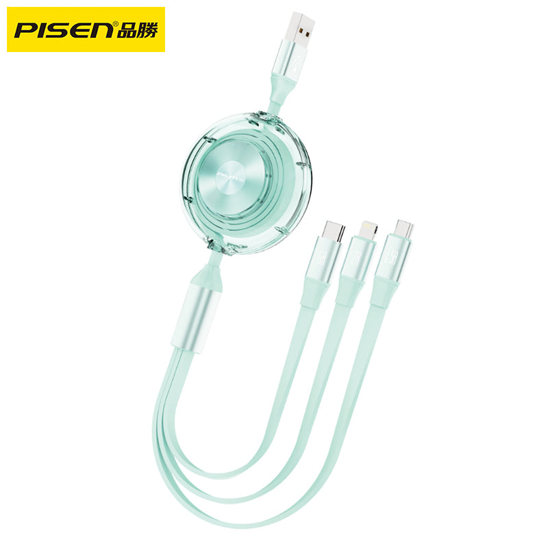 PISEN-3in1急速充電ケーブルLT-AP49-1200（57240）