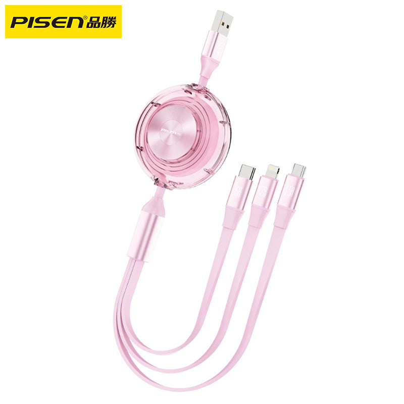 PISEN-3in1急速充電ケーブルLT-AP49-1200（57240）