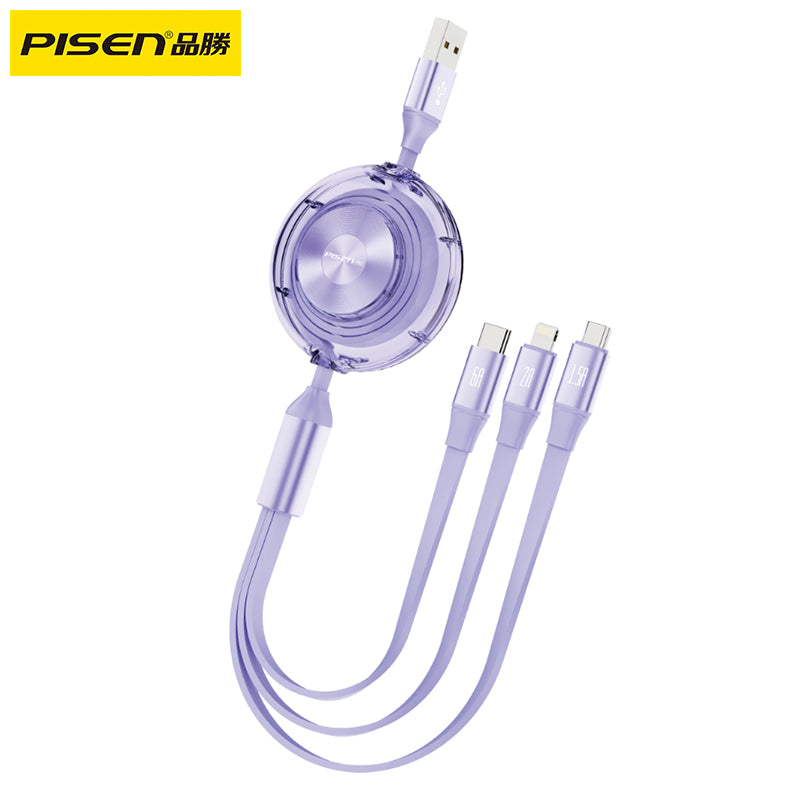 PISEN-3in1急速充電ケーブルLT-AP49-1200（57240）