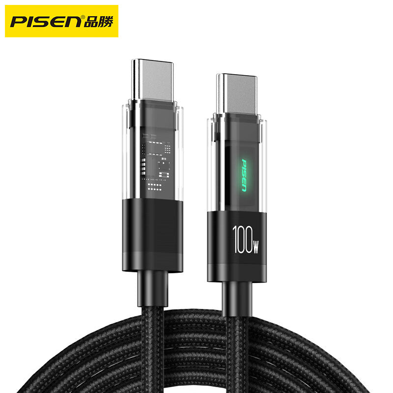 PISEN-PD100W C to C 5A急速充電ケーブル1.2ｍ・2m （87944）