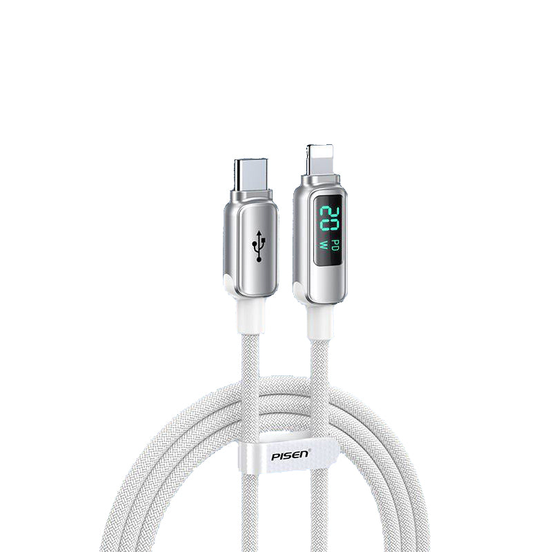 PISEN-PD20Wスクリーン表示急速充電ケーブル2m（73354）